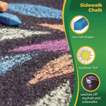 Crayola Washable Sidewalk Chalk, 4.25"L x 0.75 Dia., Assorted Tropical Colors, 24/Box (512024)