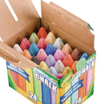 Crayola Washable Sidewalk Chalk, 4.25"L x 0.75 Dia., Assorted Tropical Colors, 24/Box (512024)