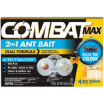 Combat Max 2-in-1 Ant Bait, 0.84 oz., 4/Pack, 8 Packs/Carton (23400 07172)