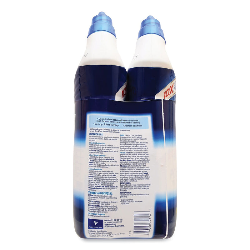 Lysol Disinfecting Toilet Bowl Cleaner, Atlantic Fresh Scent, 24 oz., 2/Pack (19200-98016)