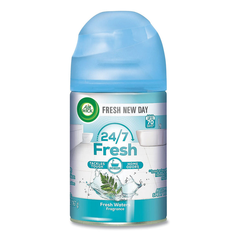 Air Wick Freshmatic Life Scents Air Freshener & Deodorizer Spray Dispenser, Fresh Waters Scent, 5.89 oz., 4/Carton (RAC88413)