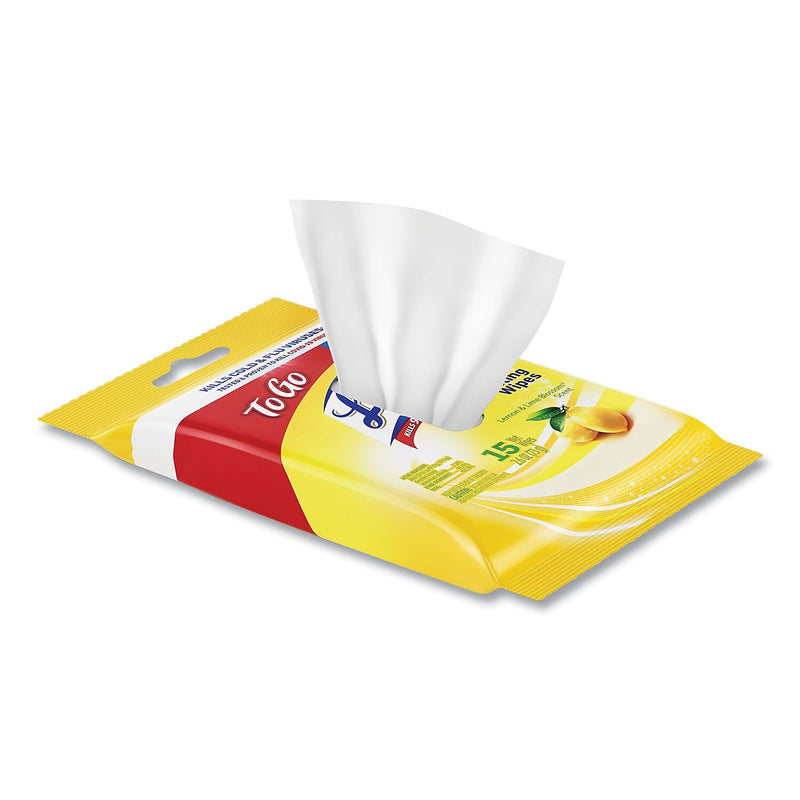 Lysol Disinfecting Wipes, Lemon & Lime Blossom Scent, 15 Wipes/Flat Pack, 24/Carton (19200-99799)