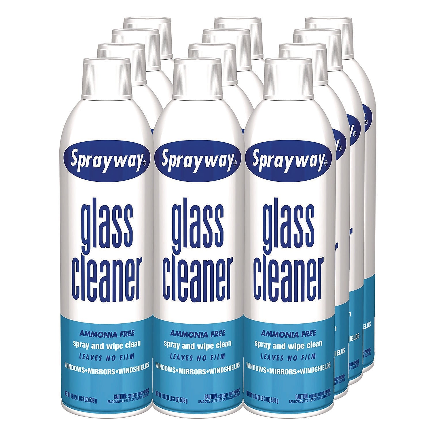 Sprayway Glass Cleaner, Fresh Scent, 19 oz., 12/Carton (1000000075)