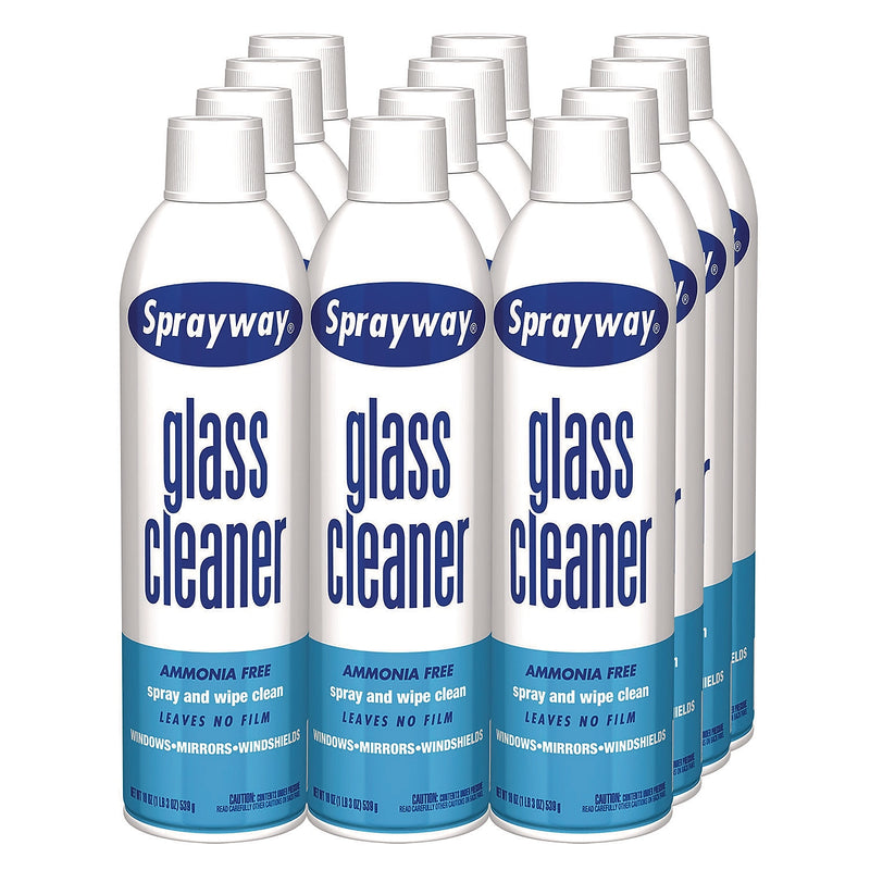 Sprayway Glass Cleaner, Fresh Scent, 19 oz., 12/Carton (1000000075)