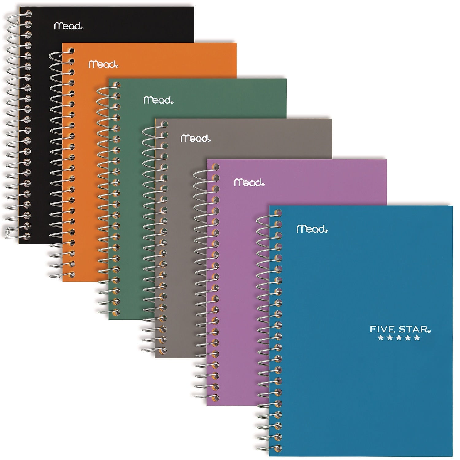 Five Star 5-Subject Subject Notebooks, 9.5" x 7.25", College Ruled, 150 Sheets (06184)