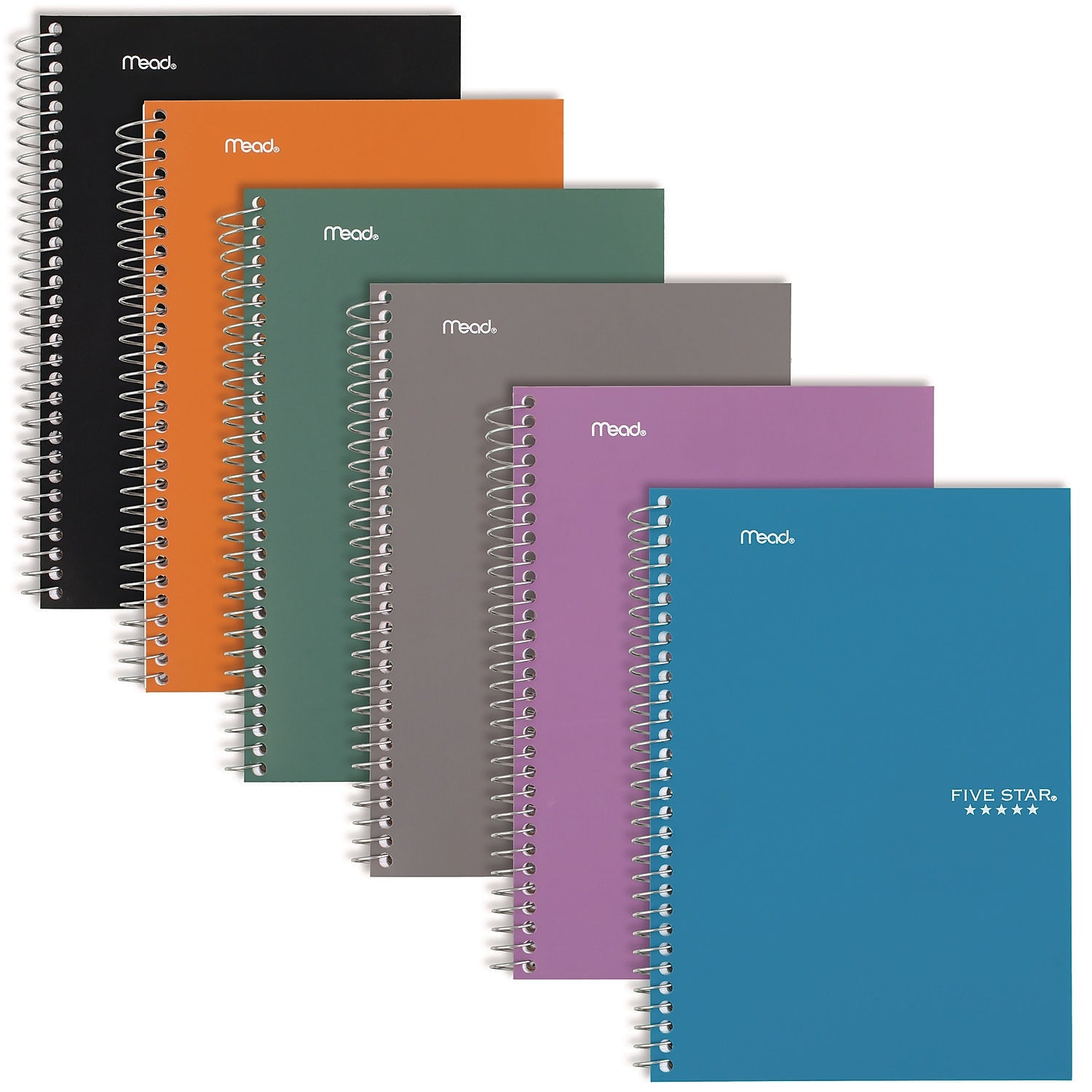 Five Star 2-Subject Notebooks, 9.5" x 6", College Ruled, 80 Sheets (840029)