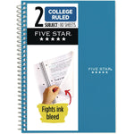Five Star 2-Subject Notebooks, 9.5" x 6", College Ruled, 80 Sheets (840029)