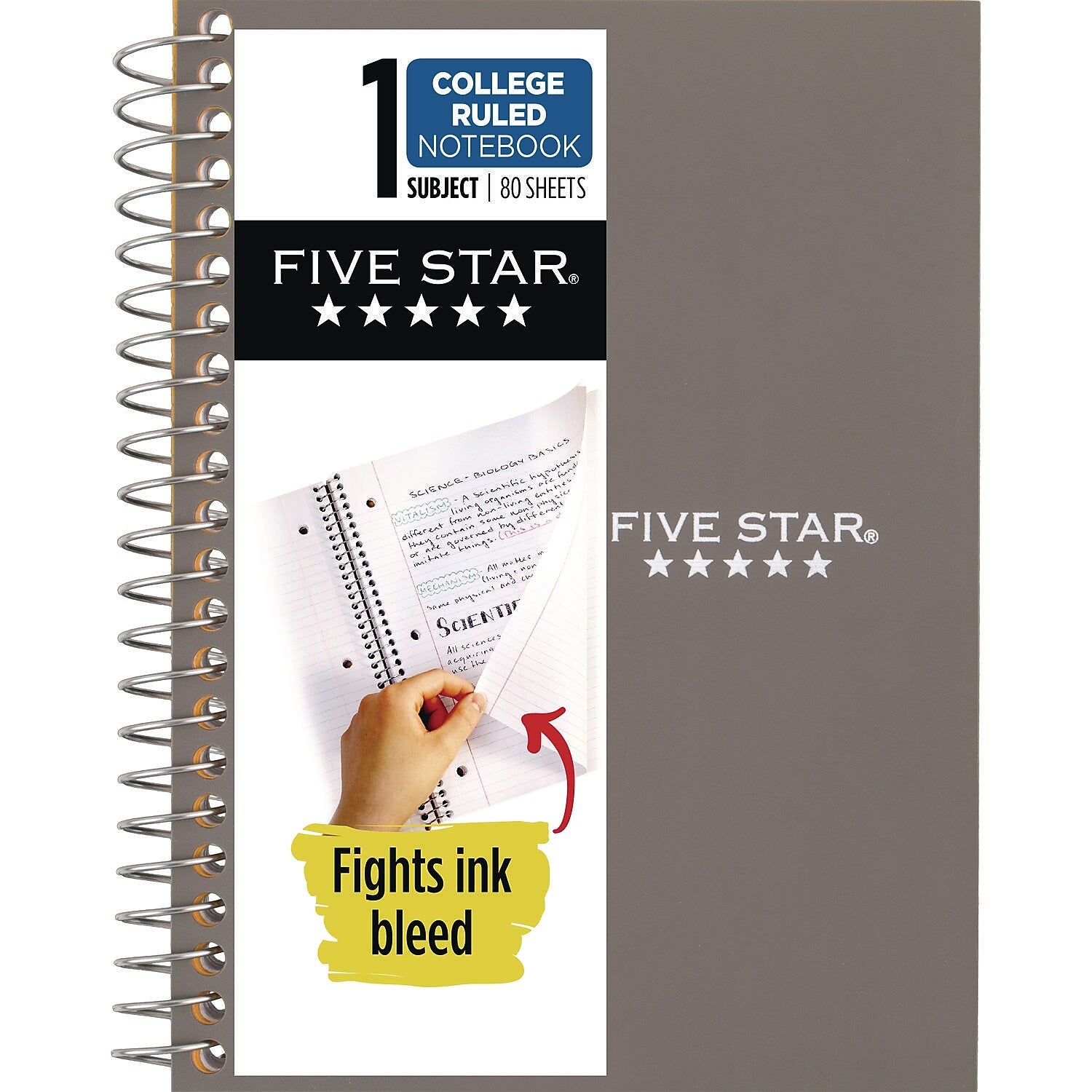 Five Star 1-Subject Notebooks, 7" x 5.5", College Ruled, 80 Sheets, Assorted Colors (450048)
