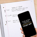 Five Star 1-Subject Notebooks, 10.5" x 8.63", Wide Ruled, 100 Sheets, Black (930010)