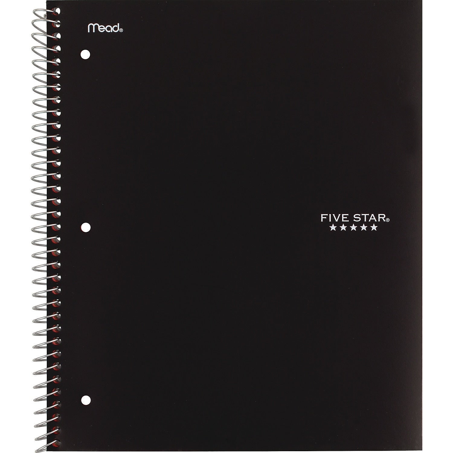 Five Star 5-Subject Subject Notebooks, 11" x 8.5", College Ruled, 200 Sheets, Assorted Colors, 2/Pack (MEA820190)