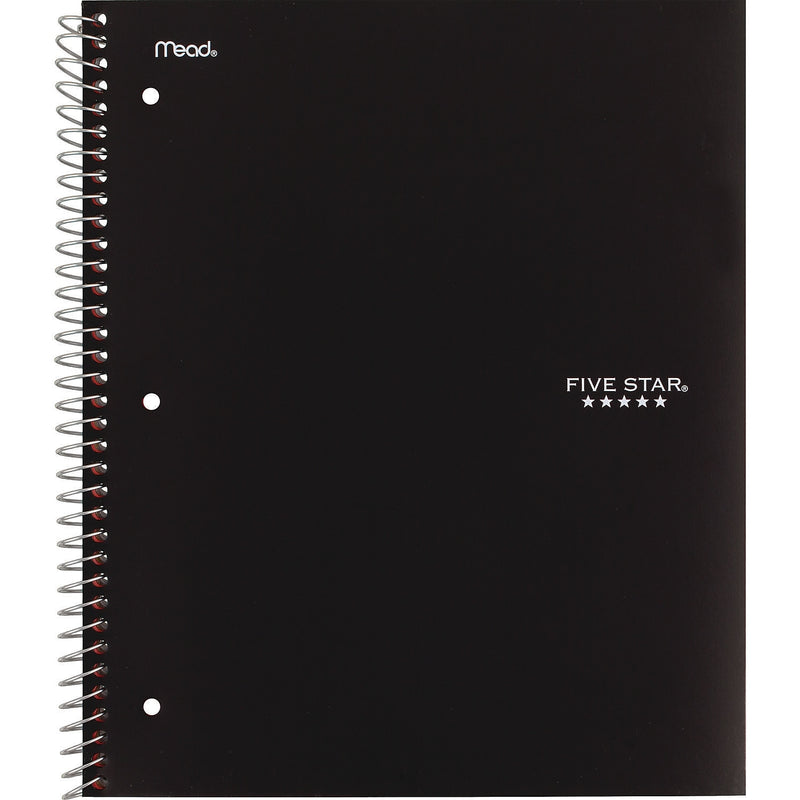 Five Star 5-Subject Subject Notebooks, 11" x 8.5", College Ruled, 200 Sheets, Assorted Colors, 2/Pack (MEA820190)