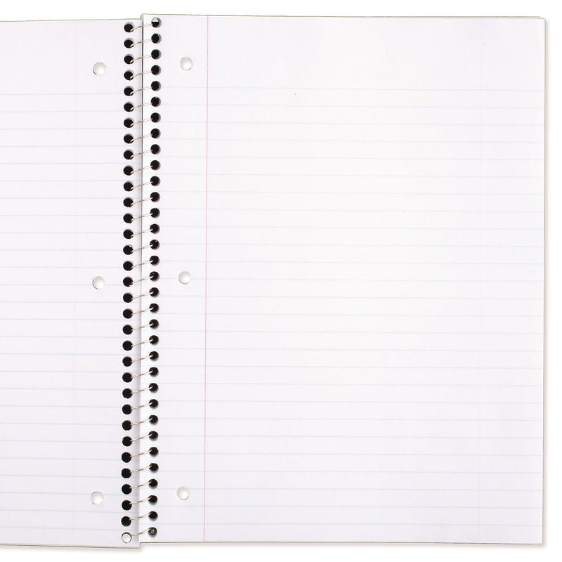 Mead 1-Subject Notebooks, 10.5" x 8", Wide Ruled, 70 Sheets, Assorted Colors, 4/Pack (72873)