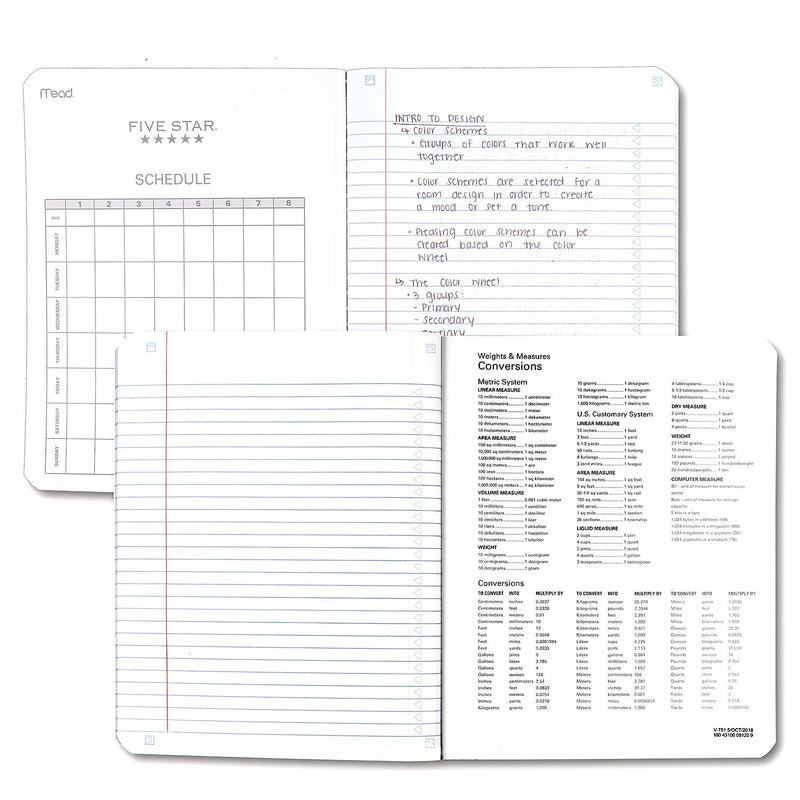 Five Star Composition Notebooks, 9.75" x 7.5", College Ruled, 80 Sheets (850065)