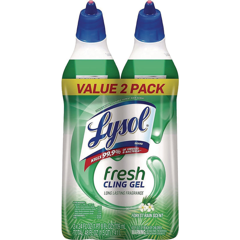 Lysol Toilet Bowl Cleaner, Forest Rain Scent, 24 oz., 8/Carton (19200-98015)