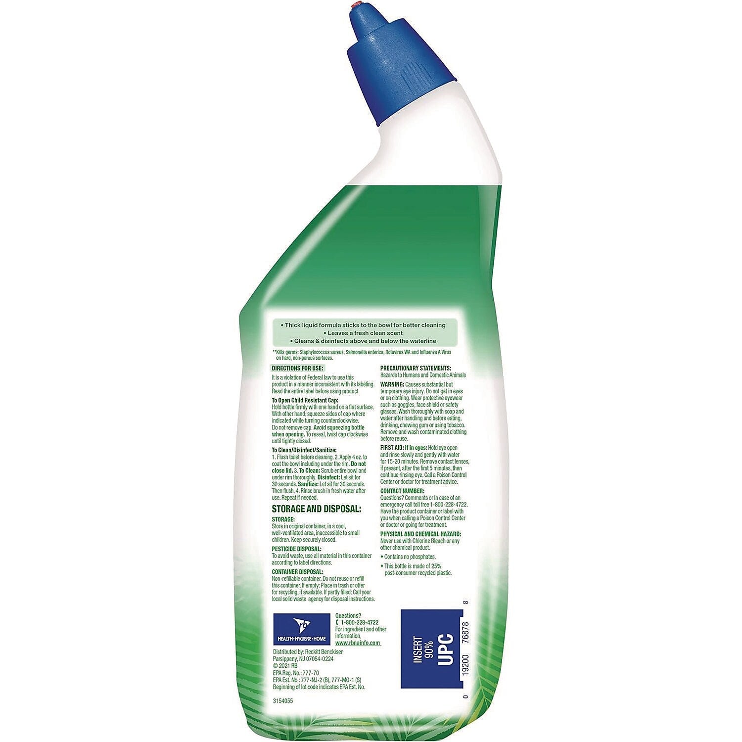 Lysol Toilet Bowl Cleaner, Forest Rain Scent, 24 oz., 8/Carton (19200-98015)