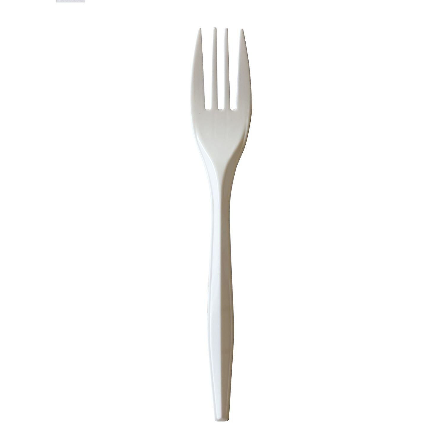 Boardwalk Polypropylene Forks, Medium-Weight, White, 1000/Carton (BWKFORKPPMW)