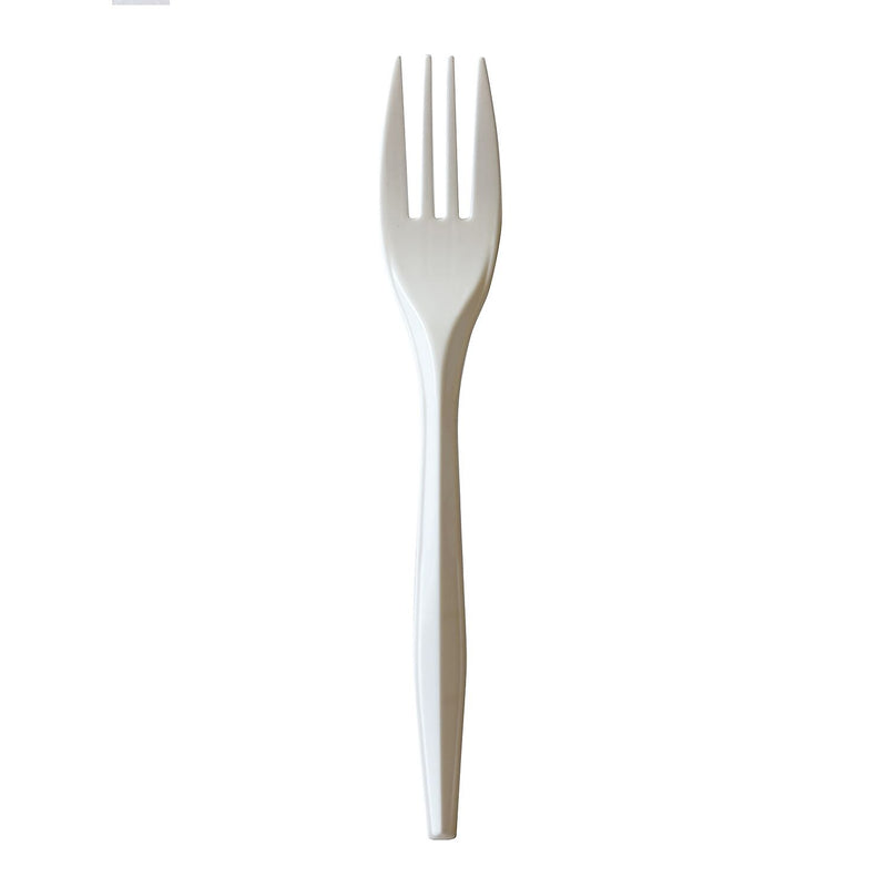 Boardwalk Polypropylene Forks, Medium-Weight, White, 1000/Carton (BWKFORKPPMW)