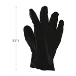 Boardwalk Powder Free Nitrile Industrial Gloves, Latex Free, Small, Black, 100 Gloves/Box (396SBXA)