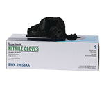 Boardwalk Powder Free Nitrile Industrial Gloves, Latex Free, Small, Black, 100 Gloves/Box (396SBXA)