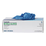 Boardwalk Powder Free Nitrile Industrial Gloves, Latex Free, Small, Blue, 100 Gloves/Box, 10 Boxes/Carton (395SCTA)