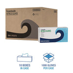Boardwalk Powder Free Nitrile Industrial Gloves, Latex Free, Small, Blue, 100 Gloves/Box, 10 Boxes/Carton (395SCTA)