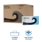 Boardwalk Powder Free Nitrile Industrial Gloves, Latex Free, Small, Black, 100 Gloves/Box, 10 Boxes/Carton (396SCTA)