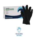 Boardwalk Powder Free Nitrile Industrial Gloves, Latex Free, Small, Black, 100 Gloves/Box, 10 Boxes/Carton (396SCTA)
