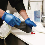 GloveWorks by AMMEX Powder Free Vinyl Industrial Gloves, Latex Free, Small, Blue, 100 Gloves/Box, 10 Boxes/Carton (IVBPF42100)