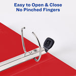 Avery Heavy Duty 3" 3-Ring View Binders, D-Ring, Red, 4/Carton (79325)