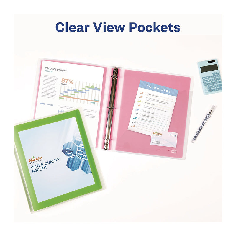 Avery Flexi-View 1" 3-Ring View Binder, Red (17606)
