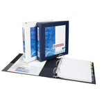 Avery Heavy Duty 1" 3-Ring View Binders, D-Ring, Black, 12/Carton (68054)