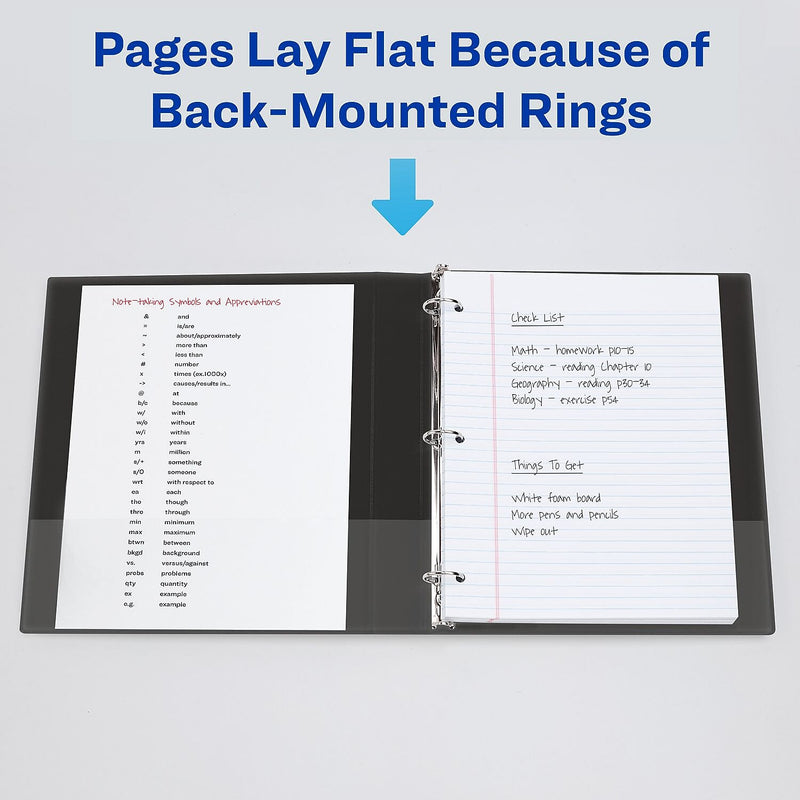 Avery Heavy Duty 1" 3-Ring View Binders, D-Ring, Black, 12/Carton (68054)