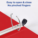 Avery Heavy Duty 2" 3-Ring View Binders, D-Ring, Red, 6/Carton (79225)