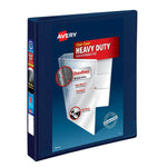 Avery Heavy Duty 1" 3-Ring View Binders, D-Ring, Navy Blue, 12/Carton (79809)
