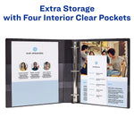 Avery Heavy Duty 1" 3-Ring View Binders, D-Ring, Navy Blue, 12/Carton (79809)
