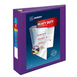 Avery Heavy Duty 2" 3-Ring View Binders, D-Ring, Purple, 6/Carton (79777)