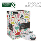 Caribou Coffee BOU YAH Coffee K-Cup, Light Roast, 22/Box (5000368779)