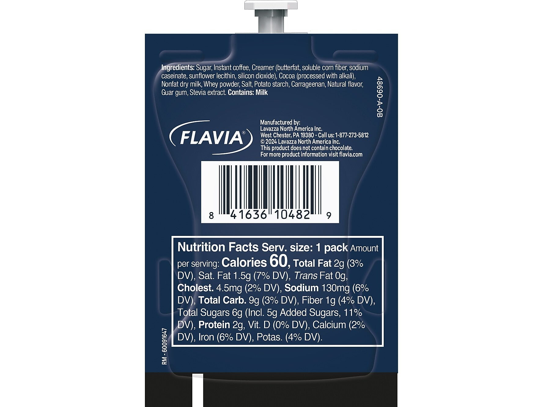 Lavazza Mocha Latte Coffee Flavia Freshpacks, 72/Carton (48690)