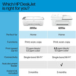 HP DeskJet 2855e Wireless Color All-In-One Inkjet Printer, Print, Scan, Copy, Best for Home, 3 Months FREE Ink (588S5A)