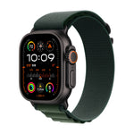 Apple Watch Ultra 2 GPS + Cellular Smartwatch, 49mm, Black Titanium Case with Dark Green Alpine Loop, Large (MX4T3LW/A)