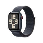 Apple Watch SE GPS + Cellular Smartwatch, 40mm, Midnight Aluminum Case with Ink Sport Loop (MXFQ3LL/A)
