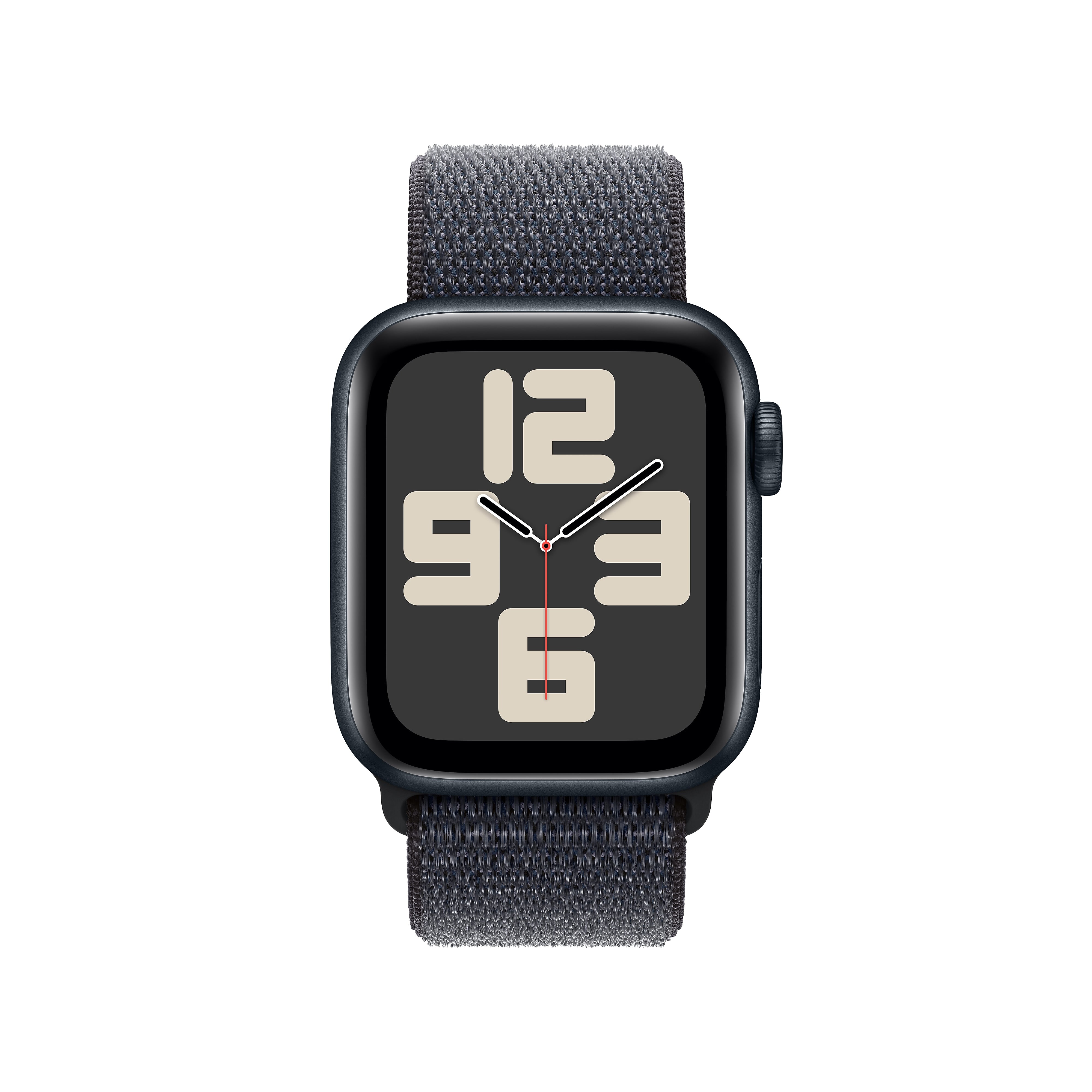 Apple Watch SE GPS Smartwatch, 40mm, Midnight Aluminum Case with Ink Sport Loop (MXEA3LL/A)