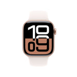 Apple Watch Series 10 GPS + Cellular Smartwatch, 42mm, Rose Gold Aluminum Case with Light Blush Sport Band, S/M (MWX93LW/A)