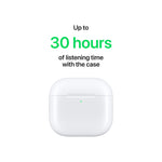 Apple AirPods 4 Wireless Ambient Sound Earbuds, 4th Generation, Bluetooth, White (MXP63LL/A)