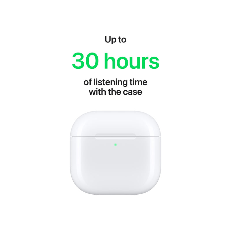 Apple AirPods Noise-Canceling Earbuds with USB-C Charging Case, 4th Generation, Bluetooth, White  (MXP93LL/A)