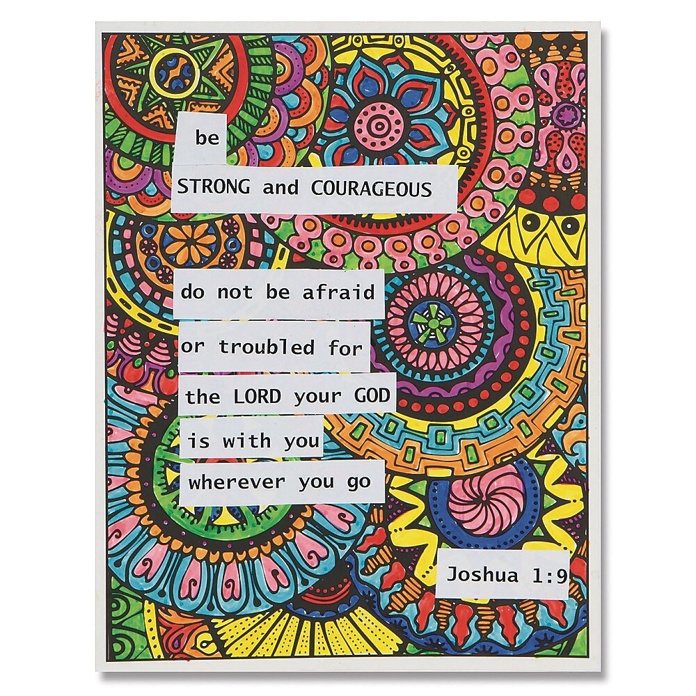 S&S Mandala Quote Collages Craft Kit, 24/Pack (GP3314)