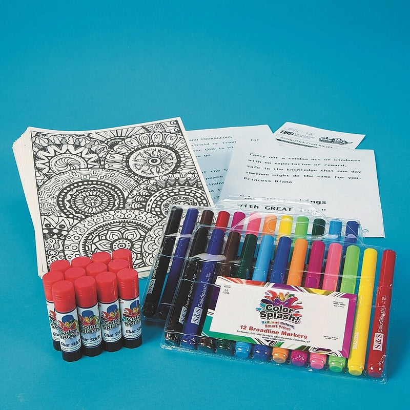 S&S Mandala Quote Collages Craft Kit, 24/Pack (GP3314)