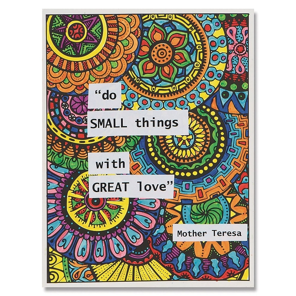 S&S Mandala Quote Collages Craft Kit, 24/Pack (GP3314)