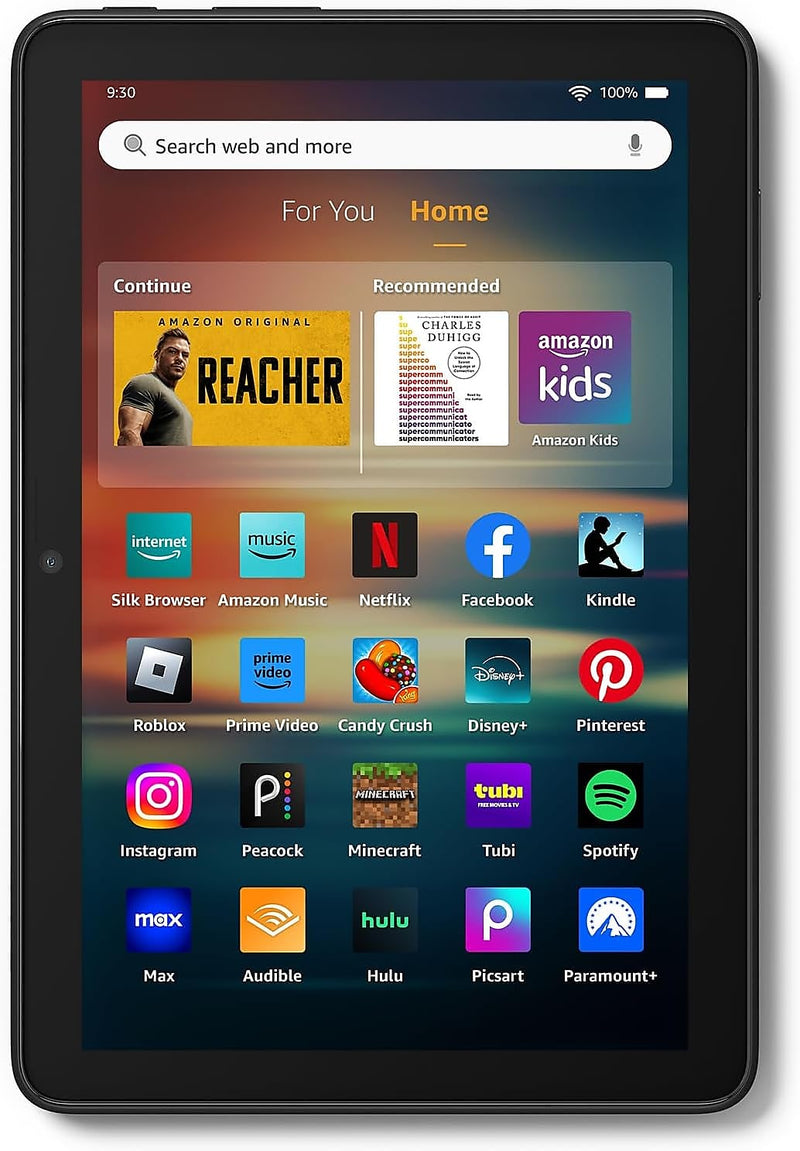 Amazon Fire HD, 12th Generation,  8" Tablet, WiFi, 32GB, Fire OS, Black (53-035893)
