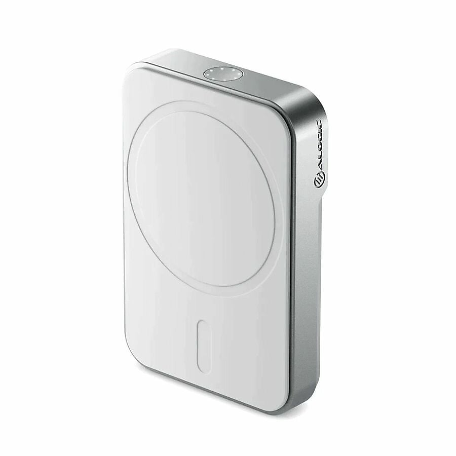 ALOGIC Matrix MagSafe Wireless USB-C Power Bank for Multiple Brands, 5100 mAh, White (MSPB5KWH)